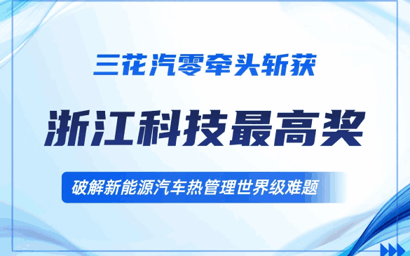 重磅！！云顶集团4008汽零牵头项目荣获浙江省科技最高奖，，，破解新能源汽车“热治理”天下级难题